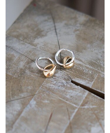 モチーフコンビフープピアス