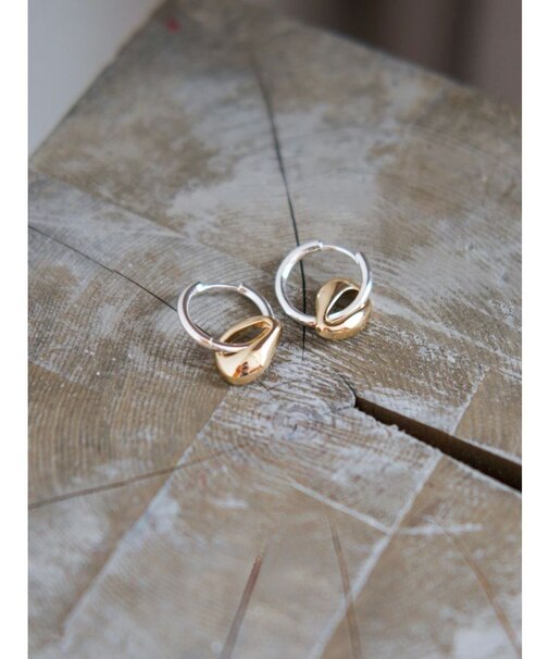 モチーフコンビフープピアス