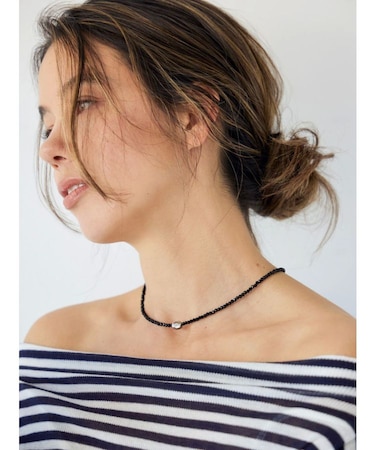 パーツコンビビーズネックレス