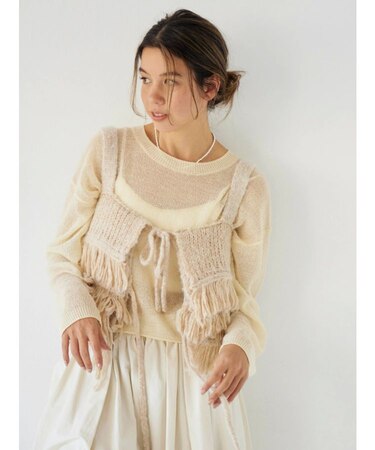 モヘヤ混シアーニット