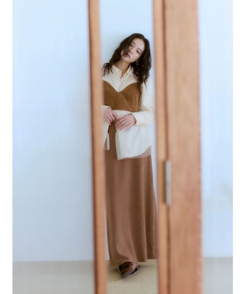 ピーチ起毛フィットスカート