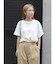 リネン混ボートネックショートTee