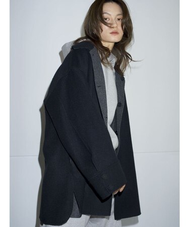 【Htage】リバーシブルビッグシルエットリバーコート