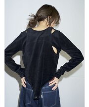 【Htage】バックオープンデザインロングスリーブTee