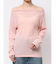 オフショルデザインシアーロングスリーブTee
