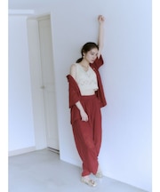 起毛エンブロイダリーラフパンツ