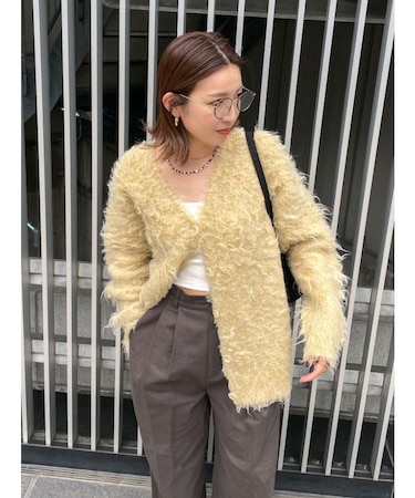 【WEB限定】カラールーズニットカーデ