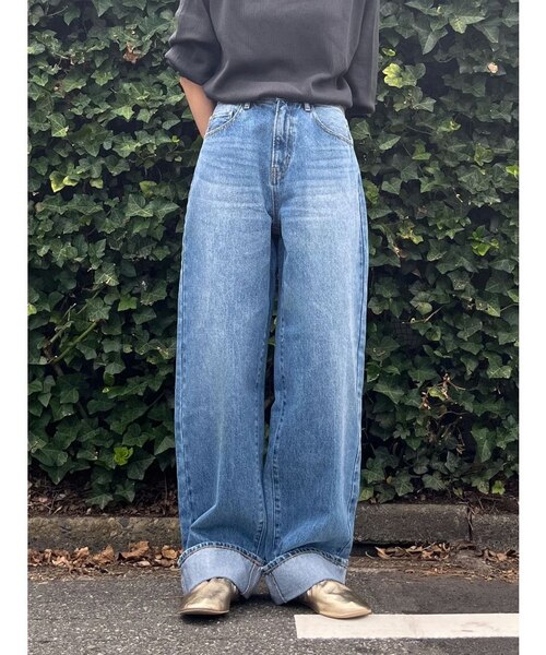 WEB限定】ロールアップカーブデニム｜アングリッドの通販｜&mall