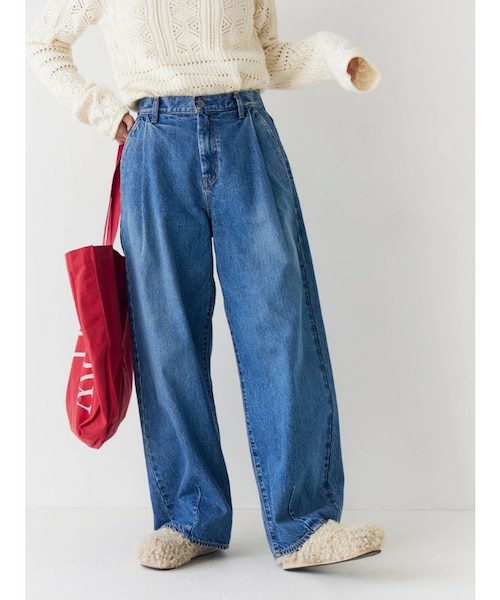 タックデザインカーブデニム｜アングリッドの通販｜&mall（アンド