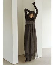 チュールレイヤードキャミワンピース