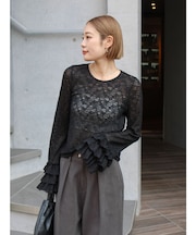 レースフリルトップス