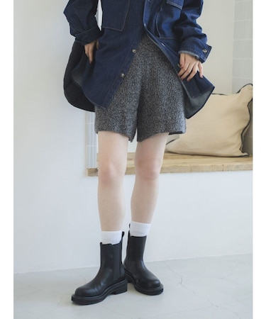 カラーネップニットハーフパンツ