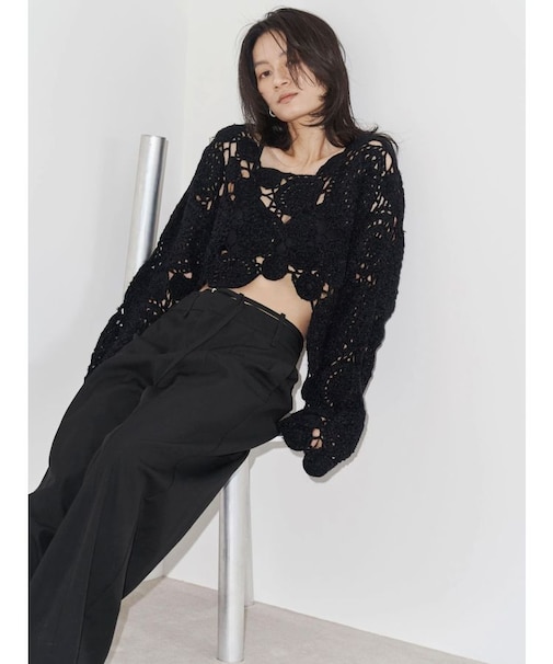 【Htage】モールヤーンショートニット