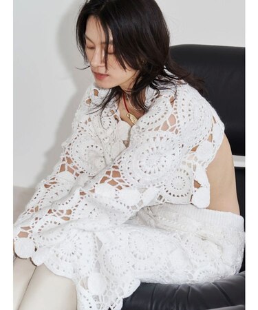 【Htage】モールヤーンショートニット