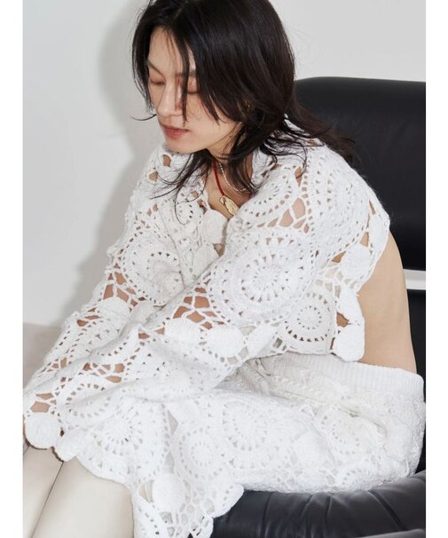 【Htage】モールヤーンショートニット