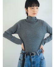 ウォッシャブルタートルニット