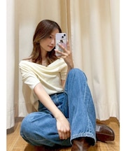 タックデザインオフショルTee