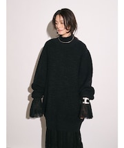 【Htage】バックスリットデザインビッグニット