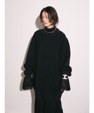 【Htage】バックスリットデザインビッグニット