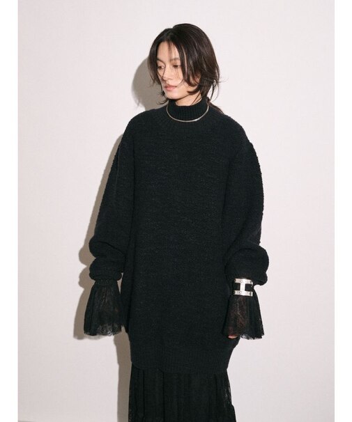 【Htage】バックスリットデザインビッグニット