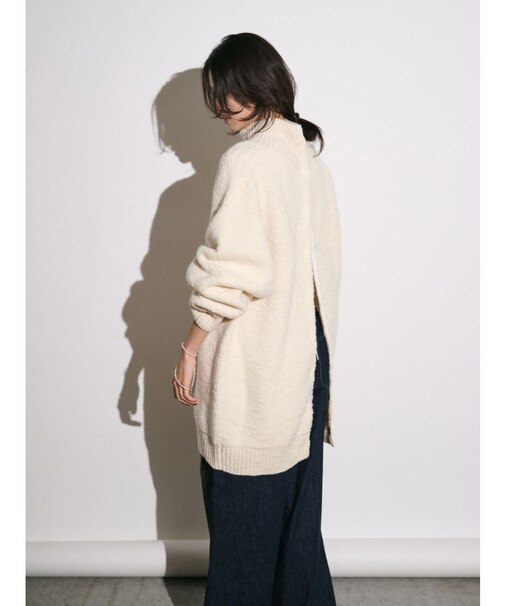 【Htage】バックスリットデザインビッグニット