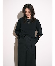 【Htage】パワーショルダーサークルデザインニット