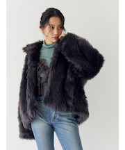 ボリュームデザインファーコート