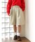 ワイドシルエットチノハーフパンツ