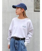 ロゴ刺繍ショートスウェット
