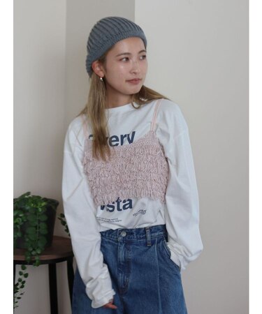 ラメコンビフリンジニットビスチェ