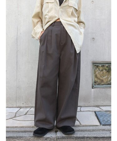 起毛コクーンチノパンツ