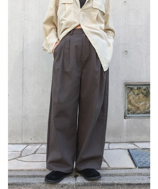 起毛コクーンチノパンツ