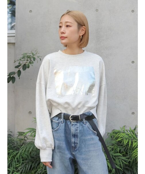 箔ショートルーズスウェット