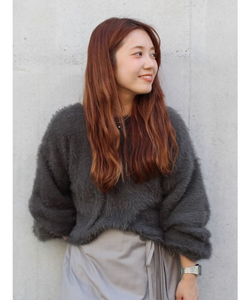 2wayデザインシャギーニット