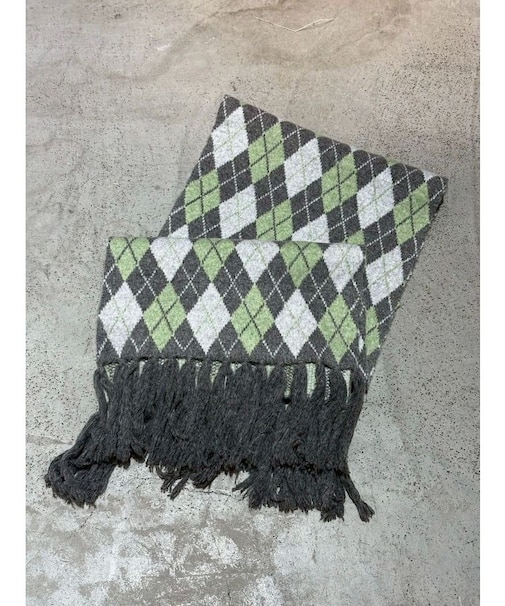 アーガイルニットマフラー