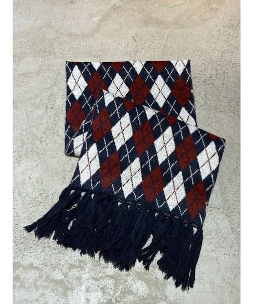 アーガイルニットマフラー