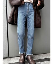 ヘムデザインストレッチデニム