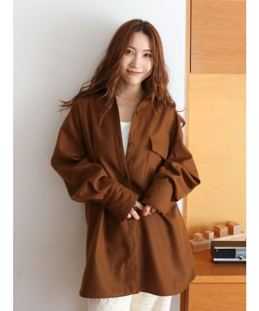 起毛デザインシャツ