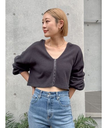 ハニカムショートカーディガン