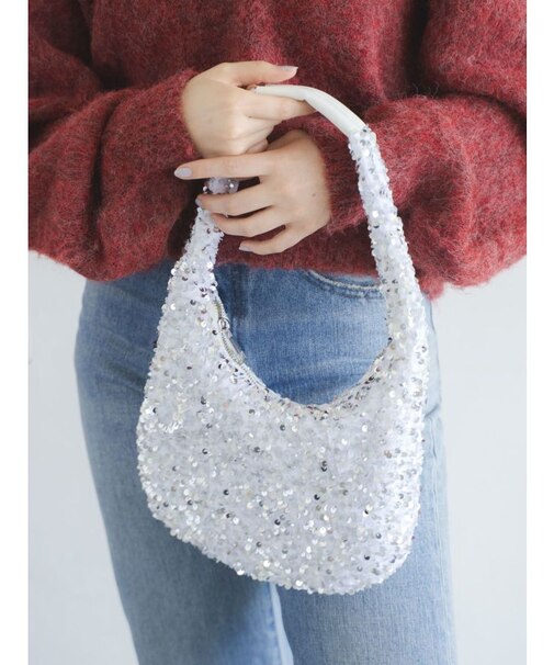 スパンコールハンドルバッグ