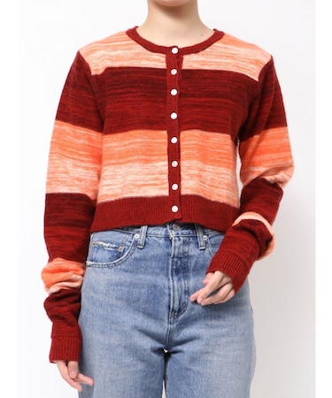 グラデーションニットカーディガン