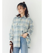 ブリーチチェックルーズシャツ