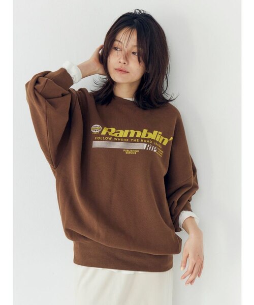 ungrid ロゴルーズスウェット 新品 未開封 アングリッド Ungrid Ungrid ロゴルーズスウェット（ライトグレー