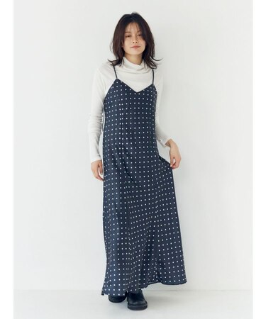 フィットフレアキャミワンピース