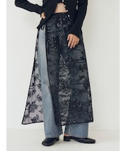 スパンコールマルチウェイメッシュスカート