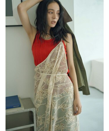 スパンコールマルチウェイメッシュスカート