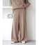 ミニループヤーンワイドニットパンツ