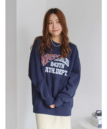 ダメージデザインルーズスウェット