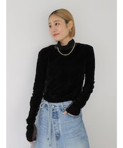 シアーベロアハイネックロングスリーブTee