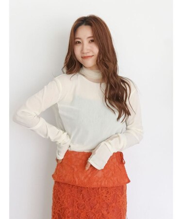 シアーベロアハイネックロングスリーブTee